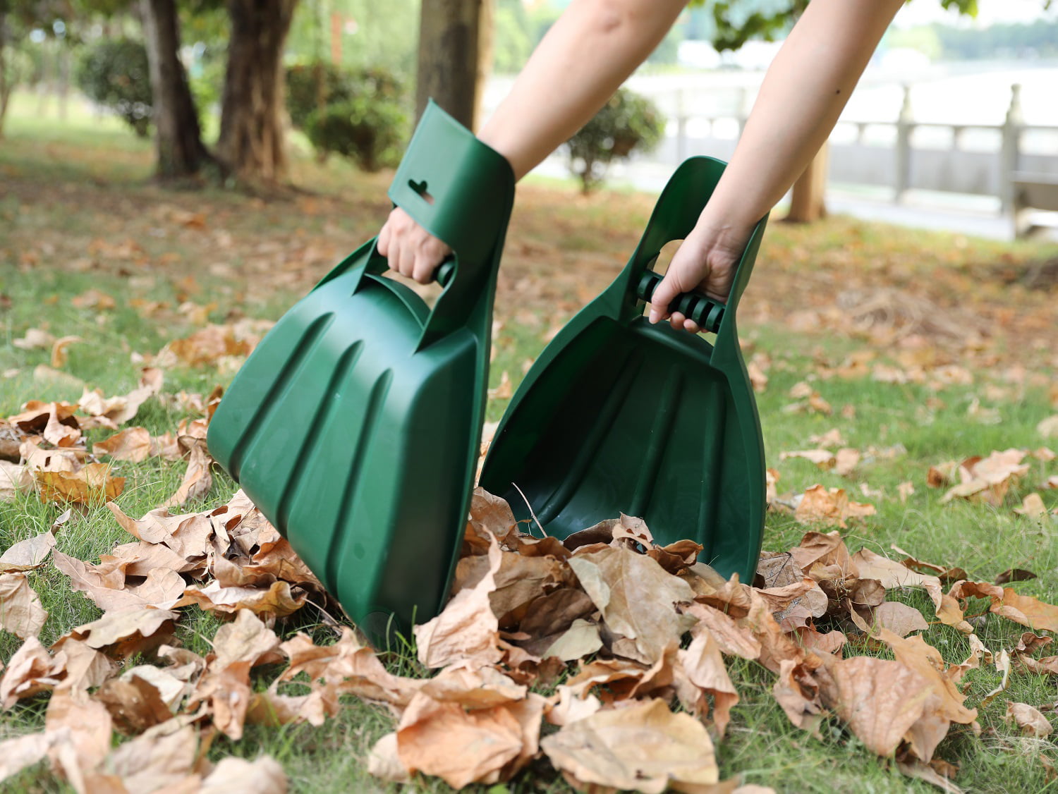Leaf Rake Claws Adjustable Garden Hands Lawn Scoop Leaves Yard Set of 2 