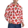 thumbnail image 2 of Naloa Strawberries Men's Casual Hooded Collar Drawstring Hoodies Pullover Sweatshirts Casual Long Sleeve Shirts-Large, 2 of 7