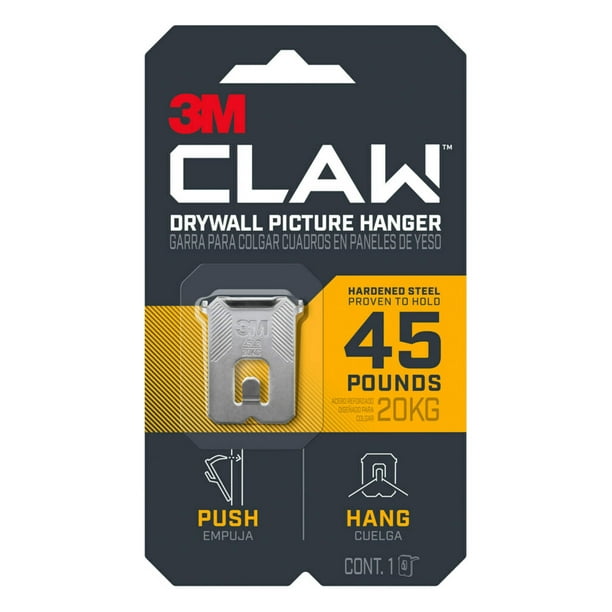 3M CLAW™ Drywall Picture Hanger, holds 45 lbs, 1 Hanger/Pack Walmart