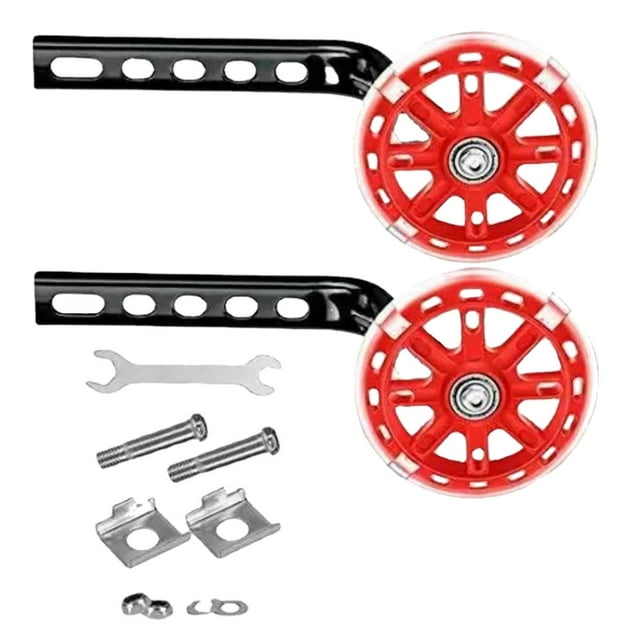 jinwen Child Bike Training Wheels 10.9cm Wheels Diameter Riding Support Rear Wheels Red