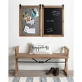 thumbnail image 3 of Kate and Laurel Cates Modern Farmhouse Barn Door Wood Framed Chalkboard, Rustic Brown, 3 of 3