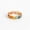 Rose Plated, variant on Rainbow Sapphire Heart Ring, Sterling Silver Full Eternity Band Ring.