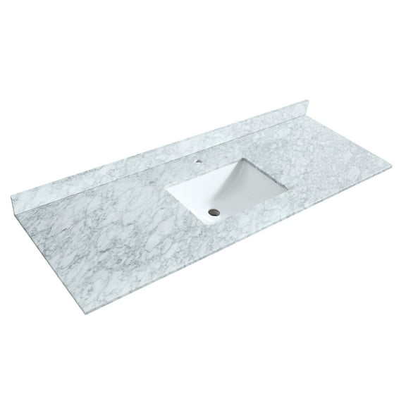 Wyndham Collection Wcvvca160stopuns 60" Marble Vanity Top - White