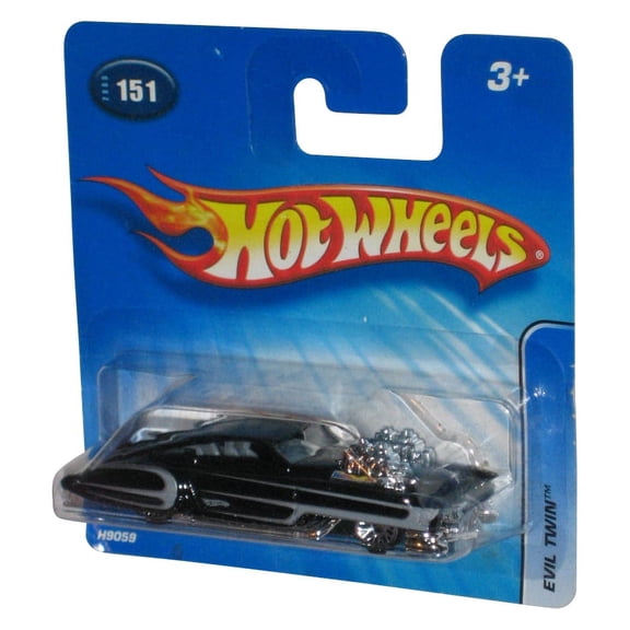 Hot Wheels Evil Twin (2005) Mattel Black Die-Cast Toy Car #151 - (Short Card)