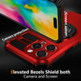 thumbnail image 2 of ELEHOLD for iPhone 16 Pro Magnetic Case [Compatible with Mag Safe] Invisible Stand with Ring Kickstand,Military Grade Shockproof Full Protective Case,Red, 2 of 11