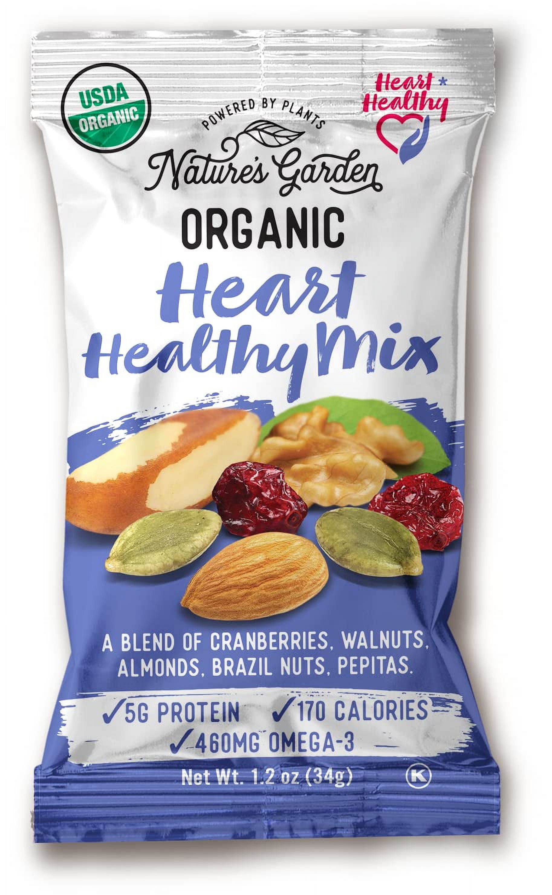 Nature's Garden Organic Trail Mix Snack Packs, Variety Pack, 1.2 oz, 24-count