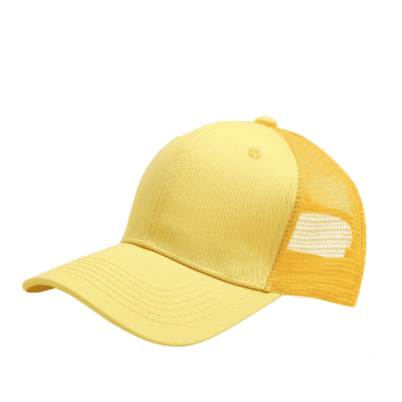 TELOLY Baseball Cap Men and Women Pure Cotton Summer Sun Hat Solid Color, Fashionable and Versatile Breathable Sun Hats for Women,Yellow