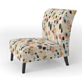 thumbnail image 3 of Designart "Whimsical Artistic Pois" Chaise d'Appoint Rembourrée Multicolore - Fauteuil Moderne pour Chambre, 3 of 7