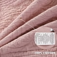 thumbnail image 4 of URBONUR 100% Cotton Pink Standard Pillow Shams, Farmhouse Quilted Pillow Shams Standard Size Set of 2, Soft and Cozy, Wrinkle, Fade, Stain Resistant Bed Pillow Covers 20''× 26'', 4 of 8