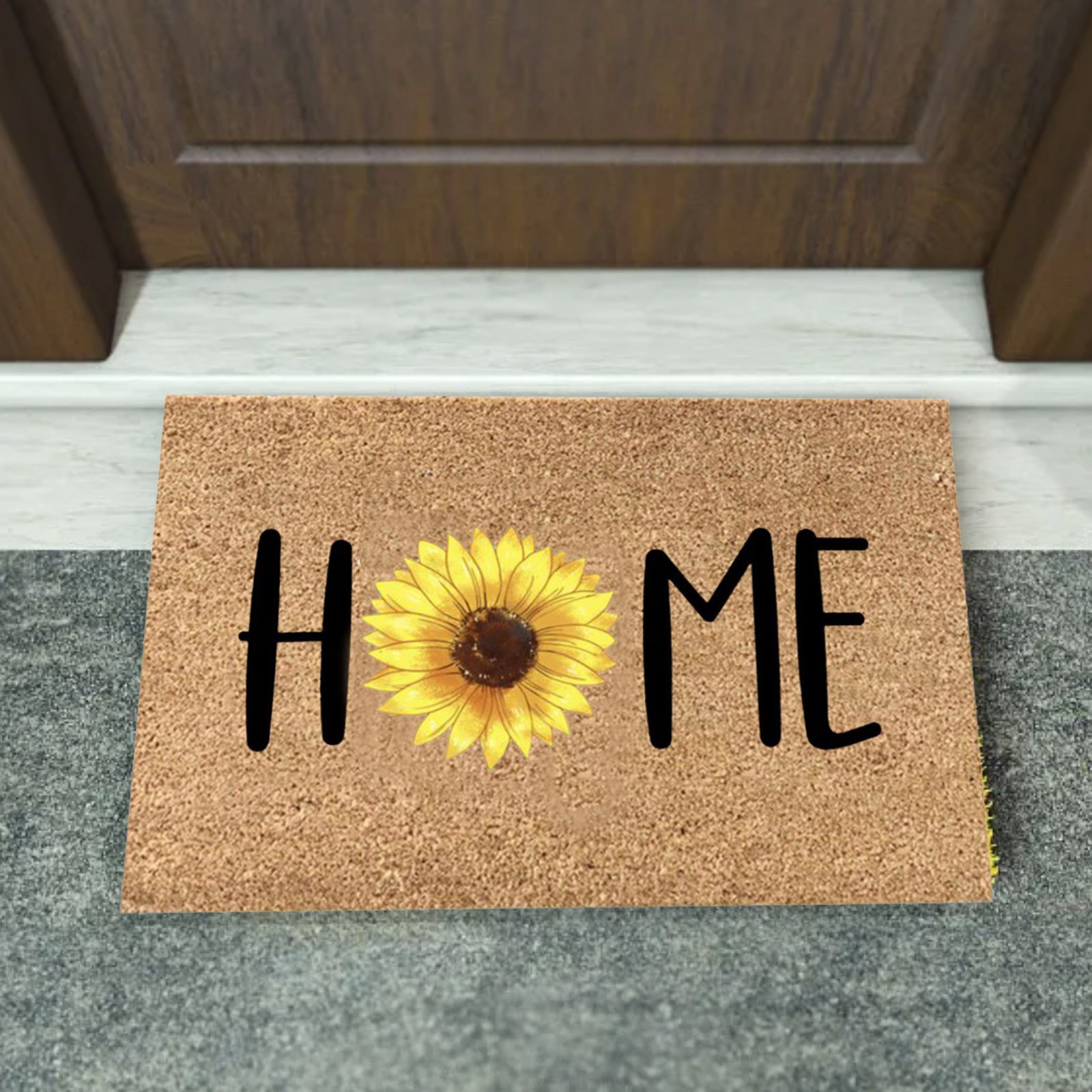 1PCS Vintage Spring Welcome Coir Doormat Retro Rug for Front Door, Indoor Outdoor Welcome Mat Spring Home Entryway Outside Yard Home Decoration