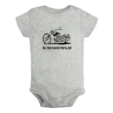 

iDzn Oh The Places You ll Go Funny Rompers For Babies Newborn Baby Unisex Bodysuits Infant Jumpsuits Toddler 0-12 Months Kids One-Piece Oufits (Gray 12-18 Months)