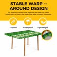thumbnail image 4 of St. Patrick's Day Table Cloths for 4 Foot Rectangle Tables, Lucky Shamrock Grasses Green Plaid Patio Waterproof Elastic Fitted Tablecloths, Washable Rectangular Table Cover for Camping, 4 of 8