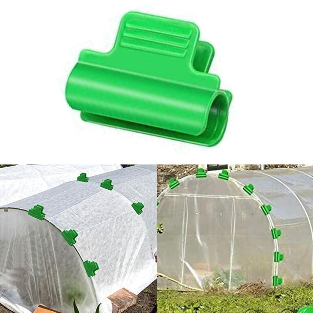 50 Clips De Serre Pour Tunnels De Jardin - Pinces De Fixation 5mm Pour Film Plastique, Filets Anti-insectes Et Ombrage - 5