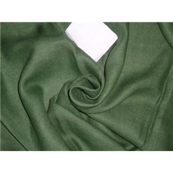 Heavy Linen Dark Green Color Fabric 58quot; Cut Length of 1.40 yards