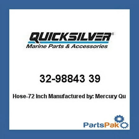 New Mercury Mercruiser Quicksilver Oem Part # 32-98843 39 Hose-72 Inch
