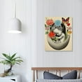 thumbnail image 3 of Nawypu Vintage Pregnancy Art Canvas Painting Fetus in Womb Flower Anatomy Art for Home Wall Decor Framed Obstetrics Artwork Gifts(12x15 Inch), 3 of 4