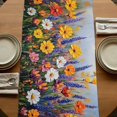 thumbnail image 5 of Vintage Floral 36 Inch Table Runner, Spring Oil Painting Abstract Botanical Farmhouse Dresser Scarf Cotton & Linen Tablerunner for Dining/Kitchen Island/Holiday Party Décor Small 13" x 36", 5 of 9