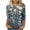 #214-Green, variant on Craaazy Women's Vintage Floral Print 3/4 Length Sleeve Crewneck Spring T-shirts Gifts