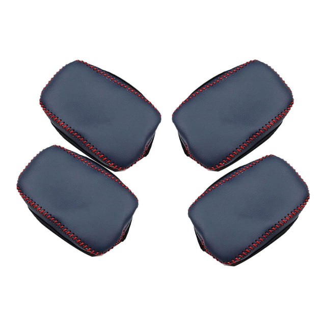 Housse de Protection, Poignée de Porte Intérieure Housse de Protection Intérieure, Protecteur de Rayures de Poignée de Voiture Film Protecteur, Poignée de Porte Housse Protectrice en Faux Cuir, Poignée de Porte en Faux Cuir 4 Bleu
