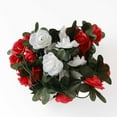 thumbnail image 4 of BalsaCircle 2 Red Ivory Artificial 8 feet Silk Roses Mini Artificial Flowers Vine Garlands Wedding Party Centerpieces, 4 of 8