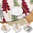 thumbnail image 4 of Multicolor Christmas Tree Pattern Round Fitted Tablecloth with Elastic Edge,Dining Table Cover Waterproof,Outdoor Round Tablecloth for Camping,Dining,Indoor and Outdoor, 4 of 7