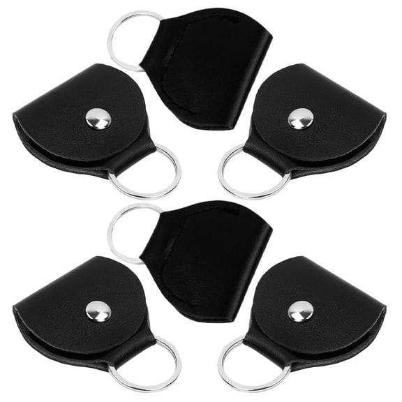 Masteelf 6 Pcs Guitar Pick Holder Case Accessories Black Storage for Guitar Picks