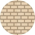 thumbnail image 1 of Ahgly Company Tapis Rond Lavable en Machine Intérieur Transitionnel Bronze Brun, 8 Pieds Rond, 1 of 7