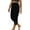 Black2, variant on AherBiu Capri Yoga Pants for Women High Waisted Stretch Slim Fitted Bottoms Capris Sports Leggings 3/4 Length