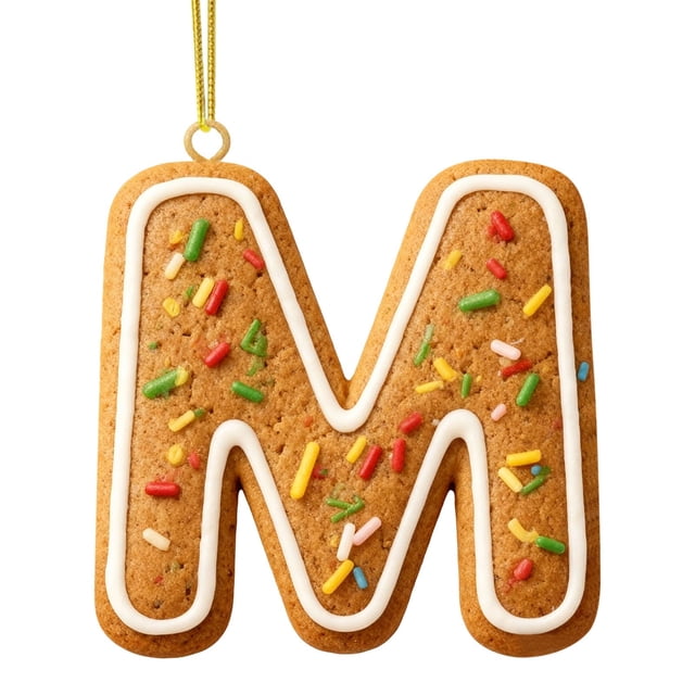 Adorno Navideño con 26 Letras, Colgante para Árbol de Navidad, Adornos Personalizados, Decoración Navideña, Decoración Colgante para Árbol de Navidad.