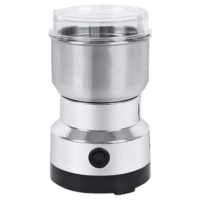 Electric Grinder For Coffee Beans And More, Stainless Steel Blade Multi-Purpose Grinding, Compact Size, Transparent Plastic Lid, Multi-function Grind Thoroughly, Low Noise For Efficient Home Cooking