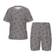 thumbnail image 1 of Balery Ladybugs on Black and White Striped Conjunto de Pijama Infantil de Manga Corta con Estampado – Ropa de Dormir de Algodón Suave-Large, 1 of 6