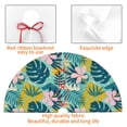 thumbnail image 4 of KLL 30" Christmas Tree Skirt Tropical Floral Xmas Tree Skirts Mat for New Year Xmas Holiday Party Indoor Outdoor Home Decoration, 4 of 7