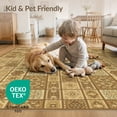 thumbnail image 4 of ODIKA Throw Symmetrical Geometric Grid Composition Scattered Door Large for Entryway, Kitchen, Mudroom, Stain Resistant Flatwoven, 4 of 7