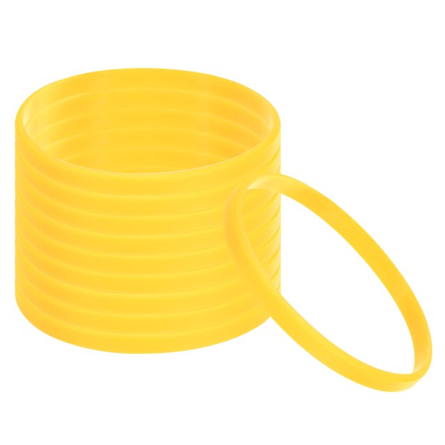 Pulseras de silicona Uxcell, pulseras de goma, bandas deportivas en blanco, paquete de 30