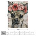 thumbnail image 4 of Orinice Flower Crown Warm Lightweight Blanket Soft Fleece Blankets All Seasons Sofa Decor Gifts - Multiple Sizes Available 50x60in, 4 of 6