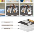 thumbnail image 4 of Yayeee Foldable Storage Basket for Shelves with Handles Waterproof Cloth Bins, White Astronaut Planet, 4 of 7