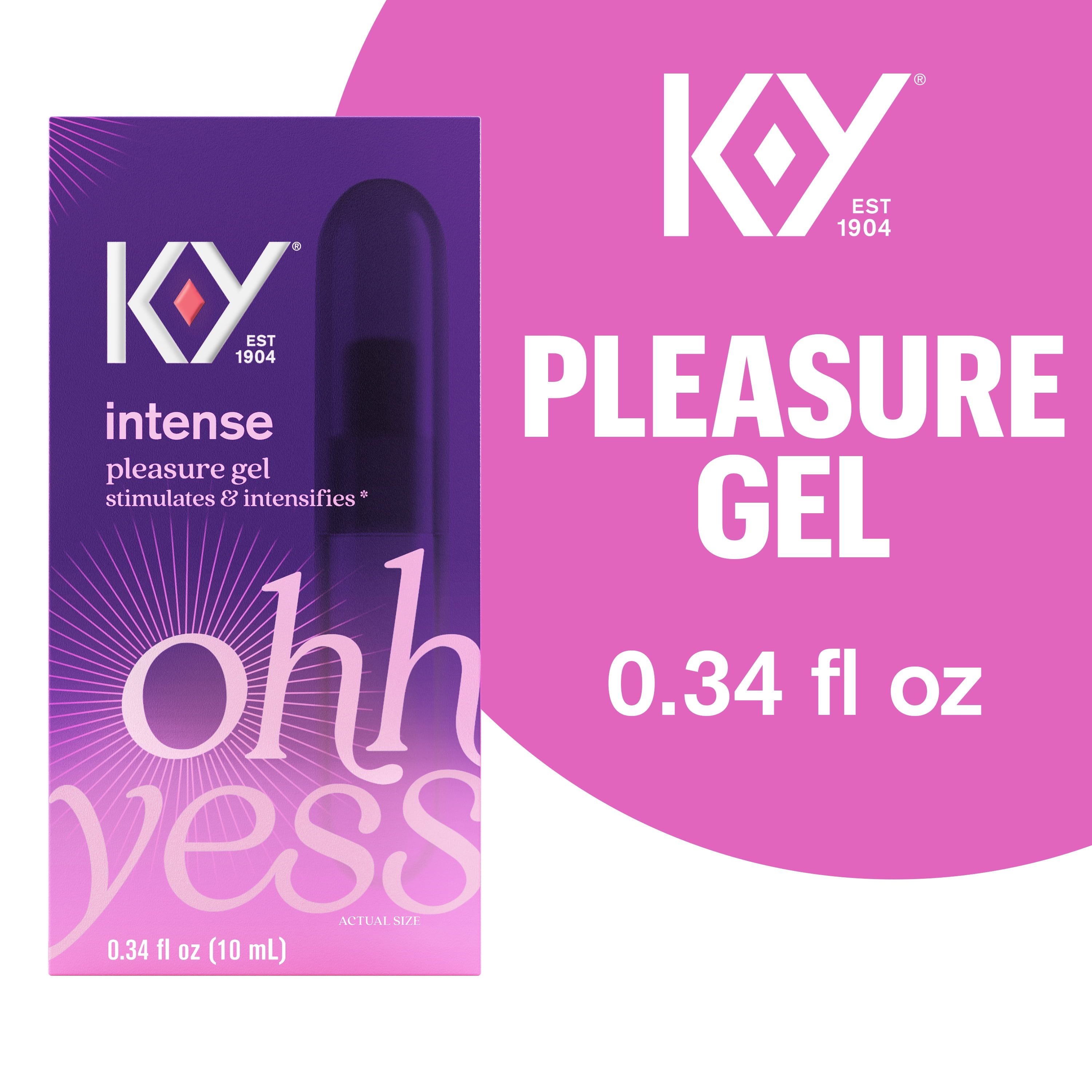 K-Y Intense 0.34 fl oz Adult Toy Friendly Female Pleasure Gel, Arousal Stimulant for Women, Couples Massage Enhancer, Tingling Cooling & Warming, Hormone & Paraben Free, Latex Condom Compatible