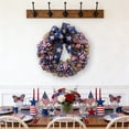 thumbnail image 4 of 12 Inch Patriotic Wreath for Front Door, Forth of July Star Red White Blue Wreath for Indoor and Outdoor, Memorial Day Independence Day Home Decoration, 4 of 6