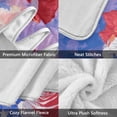 thumbnail image 3 of 50x60 inch Crystal Fleece & Arctic Fleece Blanket Soft Bed Throws for Home or Camping Rose with Flag Pattern, 3 of 7