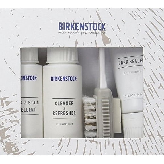 Birkenstock Deluxe Shoe Care Kit White One Size M US Cleaner Brush Protector