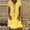 Yellow, variant on Zorckvet Plus Size Dresses for Women Summer Casual Short Sleeves Mini Dress Sundresses Floral Boho Beach Dresses