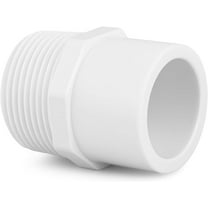 1 Inch MNPT x 3/4 Inch Slip Socket PVC Reducer Male Adapter – White SCH 40 Pipe Fitting for Plumbing, Water Line and Irrigation Systems-1 pcs