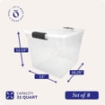 thumbnail image 4 of Homz 31 Qt Secure Latch Clear Stackable Storage Container Bin (8 Pack), 4 of 11