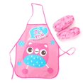 thumbnail image 1 of Coofit Kids Apron Waterproof Cute Cartoon Painting Apron Craft Apron with Oversleeves, 1 of 10