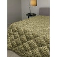 thumbnail image 2 of Yellow Brown Down Alternative Comforter, Continuous Classic Striped Style Diagonal Square Check, Microfiber Quilt for All Season, 5 Sizes, Mustard Umber, by Ambesonne, 2 of 3