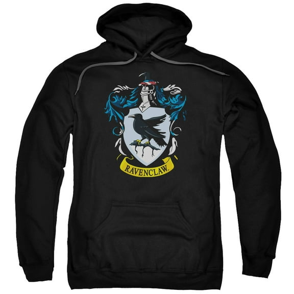 Trevco HP104-AFTH-1 Harry Potter & Ravenclaw Crest-Adult Pull-Over Hoodie, Black - Small