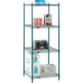 thumbnail image 4 of Nexel 5 Tier Wire Shelving Starter Unit, 30"W x 21"D x 74"H, Green Epoxy Finish, 4 of 5