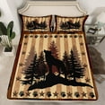 thumbnail image 2 of Homewish Jungle Animal Wolf Bed Sheets,Howling Wolves King Sheets,Brown Beige Sheet Set For Adults,Ultra Soft Home Decor,4pcs, 2 of 7