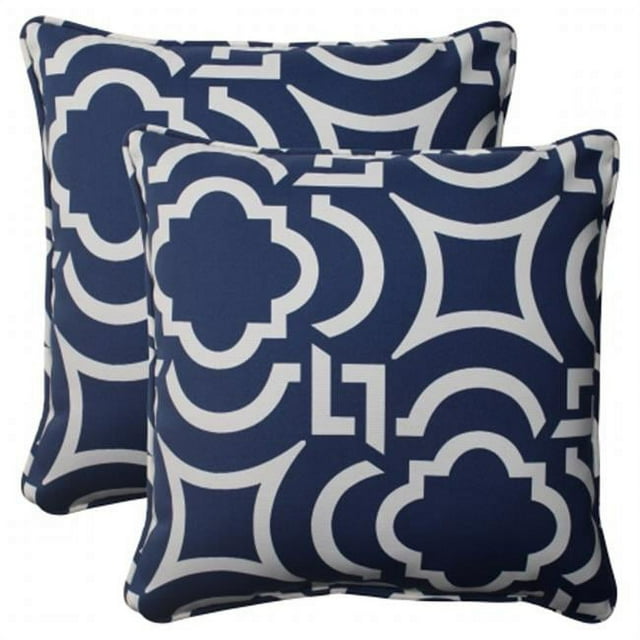 Pillow Perfect 500720 Carmody Navy 18.5-Inch Throw Pillow (Set of 2)