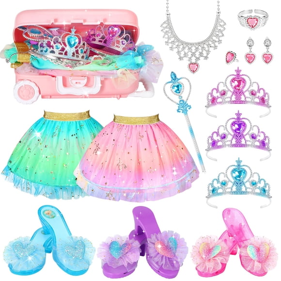 Set de regalo de zapatos de vestir para princesas LIMIROLER, 19 unidades, para niñas
